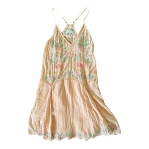 Rahi Embroidered Beige Dress